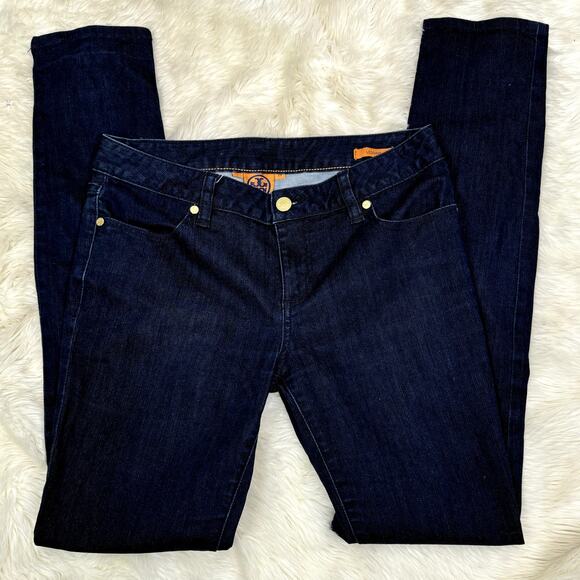 Tory Burch Women's Skinny Jeans - Dark Blue - Picture 2 of 12